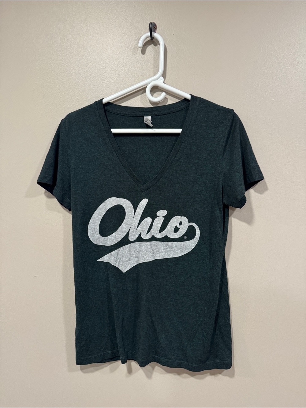 Bella D. Black V-Neck Ohio Graphic Tee